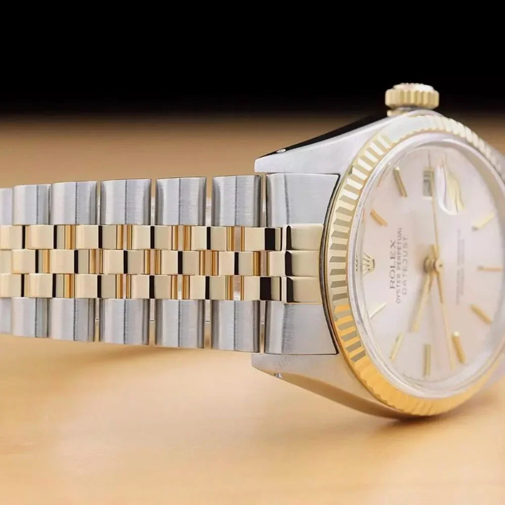 ROLEX 18K MEN'S GOLD SILVER TWO TONE WATCH
